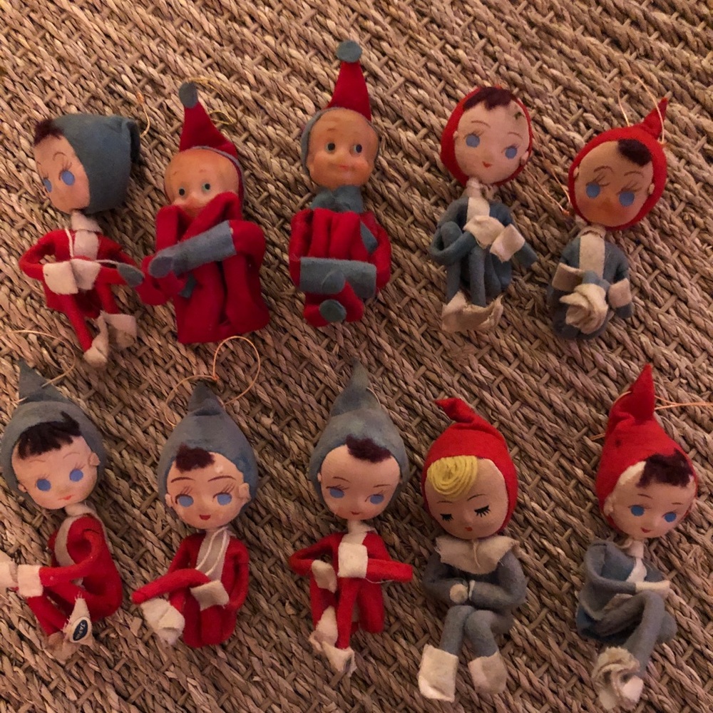 10 Vintage Tree ornaments